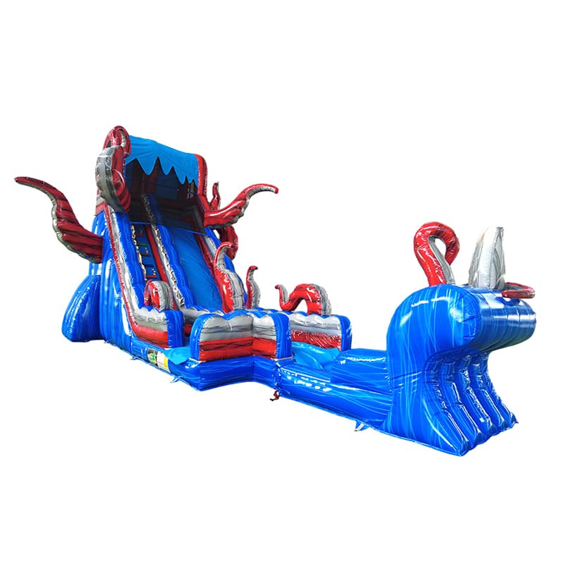 Giant Octopus Monster Water Slide with Splash Pool